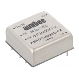 Convertor DC/DC 10W 36-75V la 24V 0.41A | Electronic-mag.ro | Componente Electronice