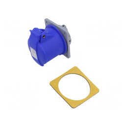 Conector Alimentare AC Trifazat Soclu Mamă Drept IP44 32A | Electronic-mag.ro | Componente Electronice