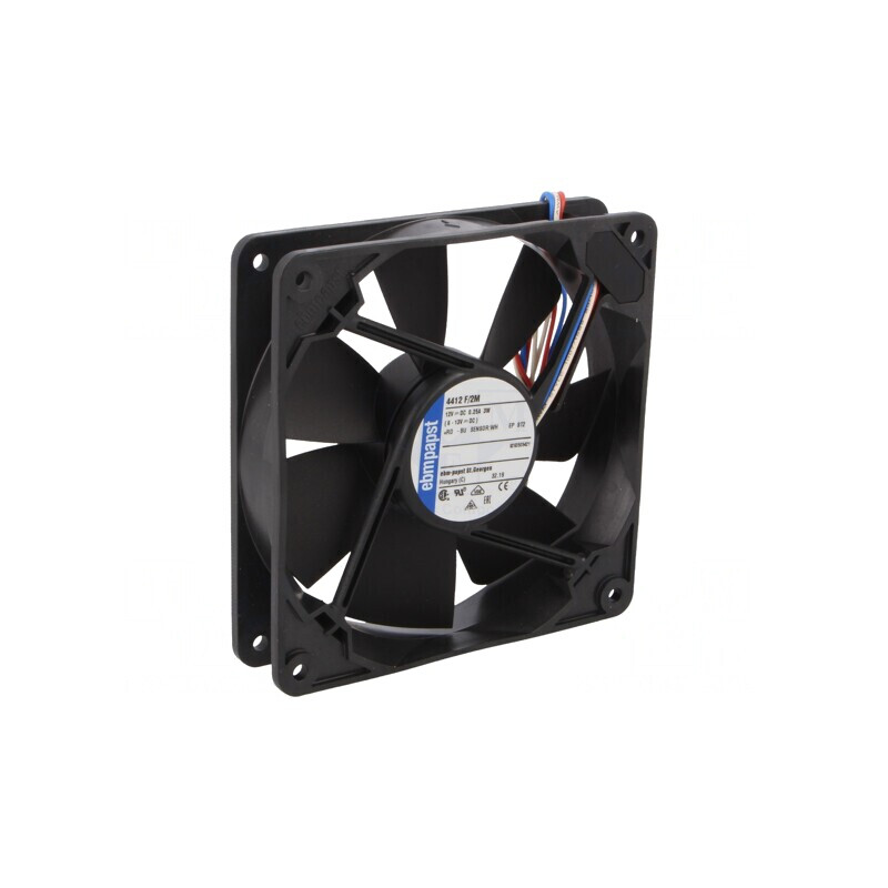 Ventilator axial DC 12V 119x119x25mm 168m3/h 43dBA cu bilă | Electronic-mag.ro | Componente Electronice