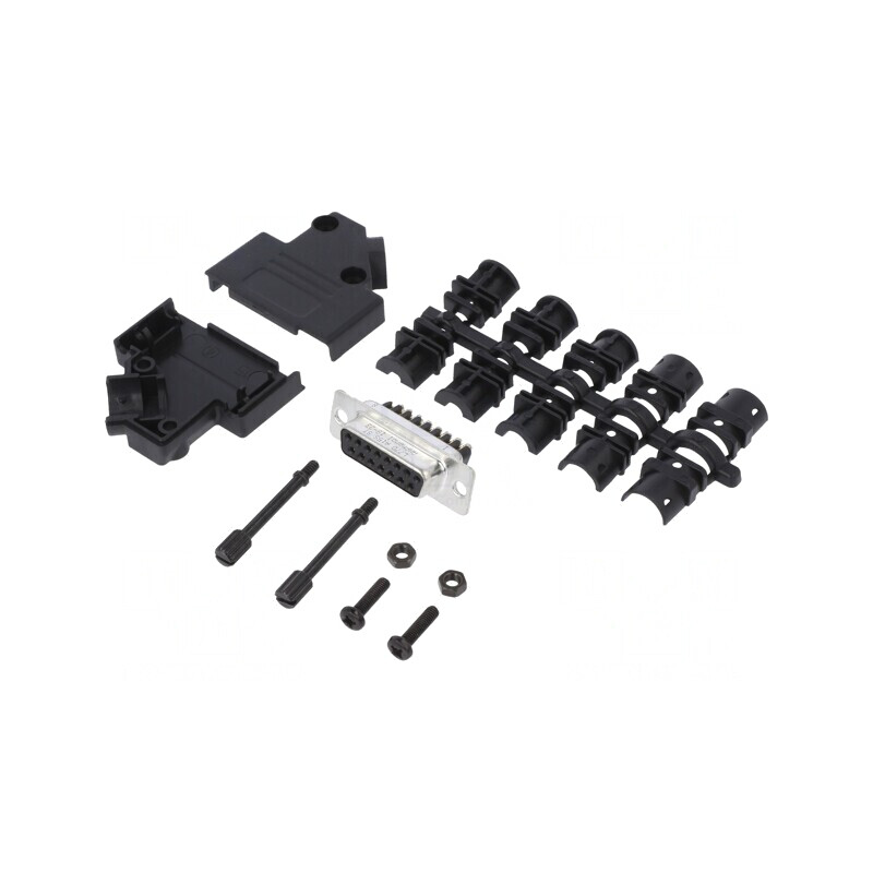 Conector D-Sub 15 Pin Mamă în Unghi 45° cu Şuruburi pe Cablu | Electronic-mag.ro | Componente Electronice Conector D-Sub 15 Pin Mamă în Unghi 45° cu Şuruburi pe Cablu | Electronic-mag.ro | Componente Electronice