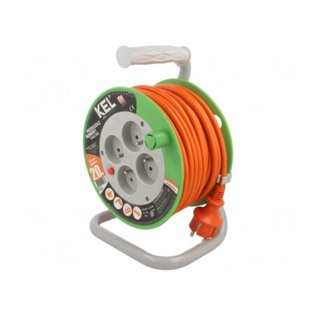 Prelungitor Bobinat 4 Prize Portocaliu 3x1mm2 | Electronic-mag.ro | Componente Electronice