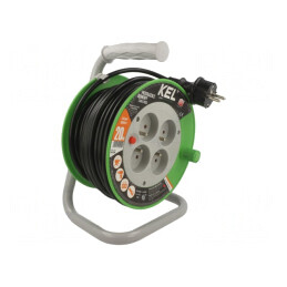 Prelungitor alimentare 20m cu 4 prize negru | Electronic-mag.ro | Componente Electronice