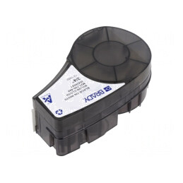 Bandă Autoadezivă Albă 19,1mm x 4,9m cu Caracter Negru | Electronic-mag.ro | Componente Electronice