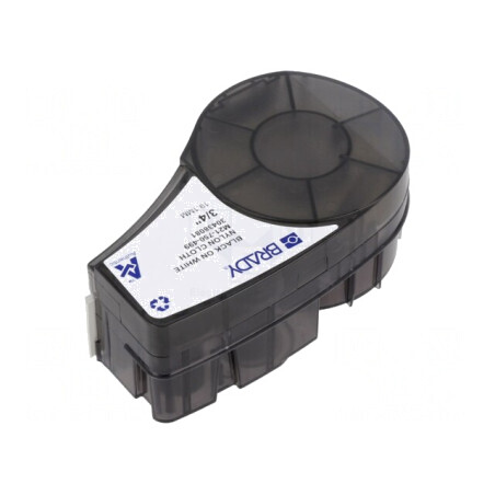 Bandă Autoadezivă Albă 19,1mm x 4,9m cu Caracter Negru | Electronic-mag.ro | Componente Electronice