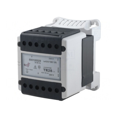 Transformator 100VA 230VAC pentru Șină DIN | Electronic-mag.ro | Componente Electronice
