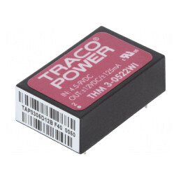 Convertor DC/DC 3W 4,5-9V la 12V/±12V THM 3-0522WI | Electronic-mag.ro | Componente Electronice
