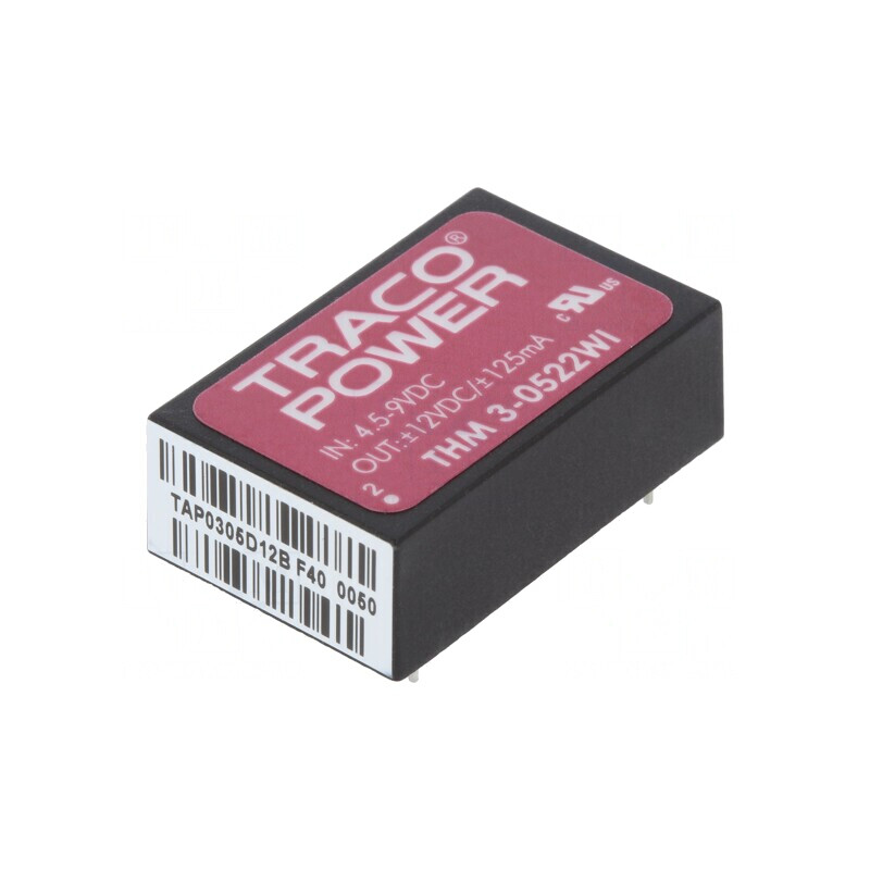 Convertor DC/DC 3W 4,5-9V la 12V/±12V THM 3-0522WI | Electronic-mag.ro | Componente Electronice Convertor DC/DC 3W 4,5-9V la 12V/±12V THM 3-0522WI | Electronic-mag.ro | Componente Electronice