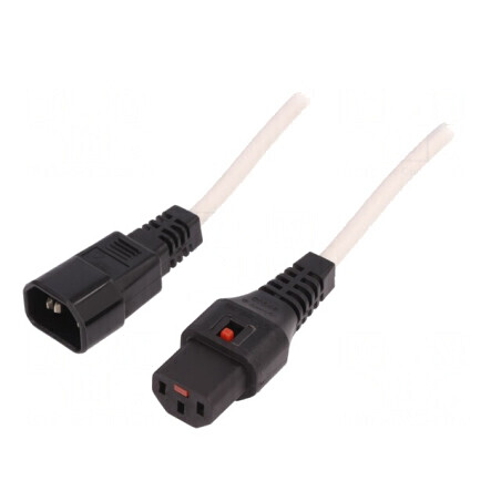 Cablu Alimentare IEC C13-C14 cu Blocare 3m | Electronic-mag.ro | Componente Electronice