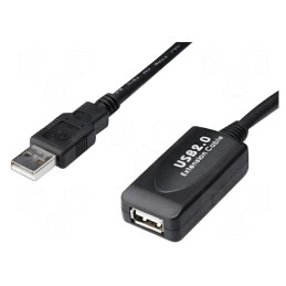 Repeater USB | USB 2.0 | USB A soclu,USB A mufă | 25m | DA-73103