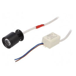 Spotlight LED 1W 4000K IP20 Negru | Electronic-mag.ro | Componente Electronice
