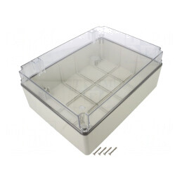 Carcasă Universală Gri IP56 SCABOX 228x308x128mm | Electronic-mag.ro | Componente Electronice