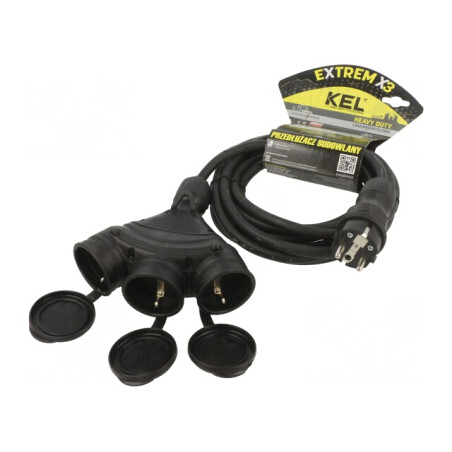Prelungitor Alimentare 3 Prize Negru 5m 16A | Electronic-mag.ro | Componente Electronice