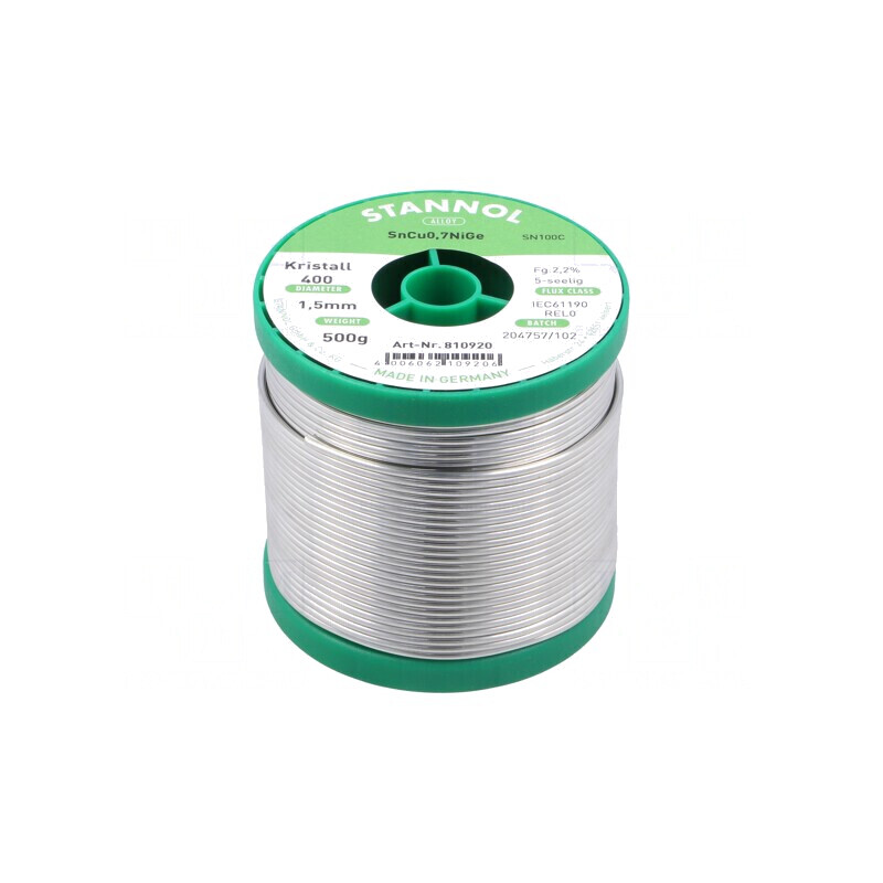 Sârmă de Lipit fără Plumb 1,5mm 0,5kg 227°C | Electronic-mag.ro | Componente Electronice Sârmă de Lipit fără Plumb 1,5mm 0,5kg 227°C | Electronic-mag.ro | Componente Electronice