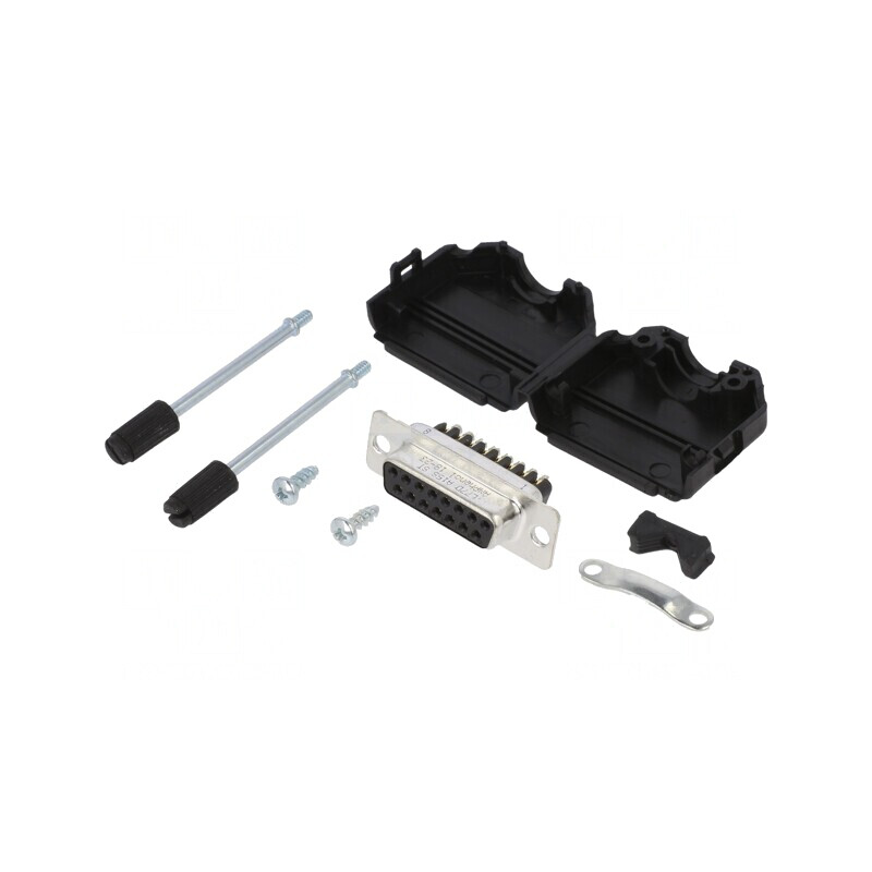 Conector D-Sub 15-Pin Mamă Drept cu Terminal Șurub pe Cablu | Electronic-mag.ro | Componente Electronice Conector D-Sub 15-Pin Mamă Drept cu Terminal Șurub pe Cablu | Electronic-mag.ro | Componente Electronice