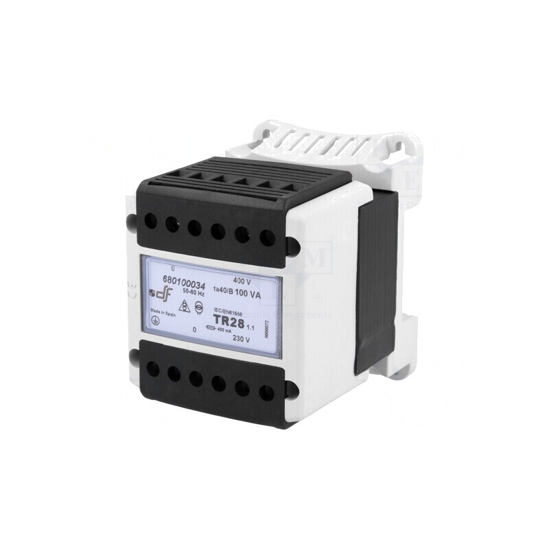 Transformator Alimentare 100VA 400VAC 230V pentru Șină DIN | Electronic-mag.ro | Componente Electronice