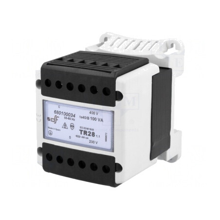 Transformator Alimentare 100VA 400VAC 230V pentru Șină DIN | Electronic-mag.ro | Componente Electronice