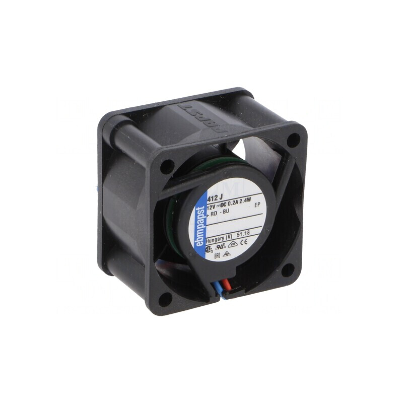 Ventilator DC axial 12V 40x40x25mm 19m3/h 39dBA cu bilă | Electronic-mag.ro | Componente Electronice