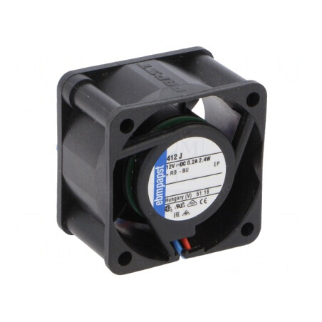 Ventilator DC axial 12V 40x40x25mm 19m3/h 39dBA cu bilă | Electronic-mag.ro | Componente Electronice