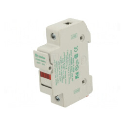 Clemă siguranţe cilindrice 10,3x38mm 30A pentru şină DIN | Electronic-mag.ro | Componente Electronice