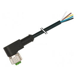 Cablu de conectare M12 în unghi 3m 30VAC 1,5A | Electronic-mag.ro | Componente Electronice