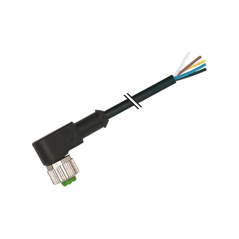 Cablu de conectare M12 în unghi 3m 30VAC 1,5A | Electronic-mag.ro | Componente Electronice