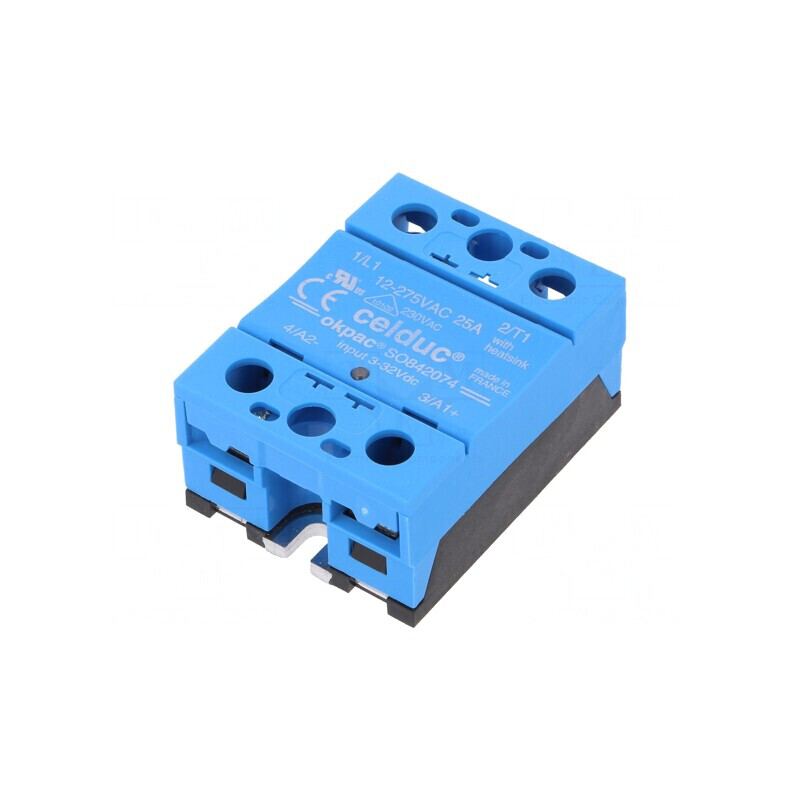 Releu Semiconductor 25A 1-Fazat 3÷32VDC 12÷275VAC | Electronic-mag.ro | Componente Electronice