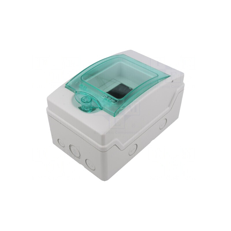 Carcasă pentru aparatură modulară IP65, gri deschis, 4 module | Electronic-mag.ro | Componente Electronice