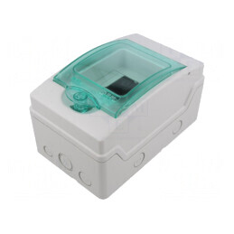 Carcasă pentru aparatură modulară IP65, gri deschis, 4 module | Electronic-mag.ro | Componente Electronice
