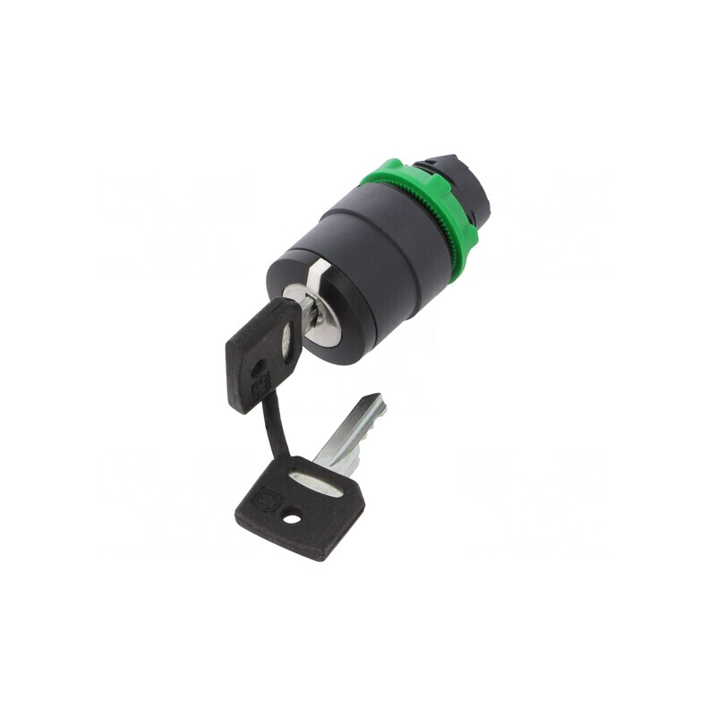 Comutator Rotativ cu Cheie 22mm Negru | Electronic-mag.ro | Componente Electronice