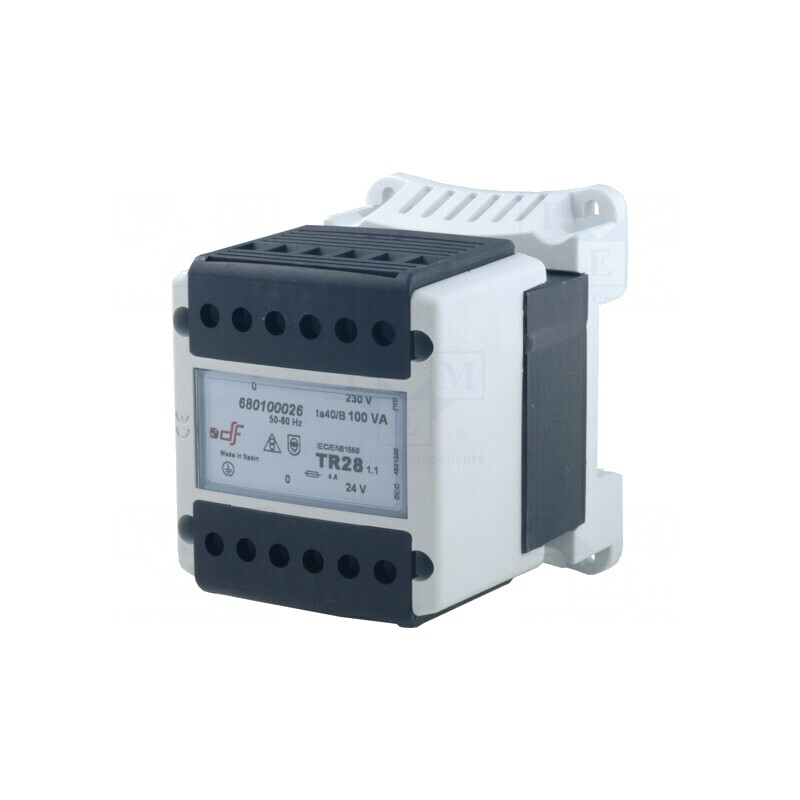 Transformator 100VA 230VAC 24V pentru Șină DIN | Electronic-mag.ro | Componente Electronice