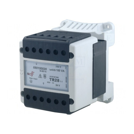 Transformator 100VA 230VAC 24V pentru Șină DIN | Electronic-mag.ro | Componente Electronice
