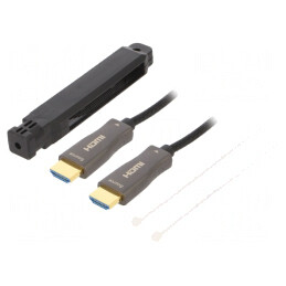 Cablu HDMI 2.0 Textil 20m Negru