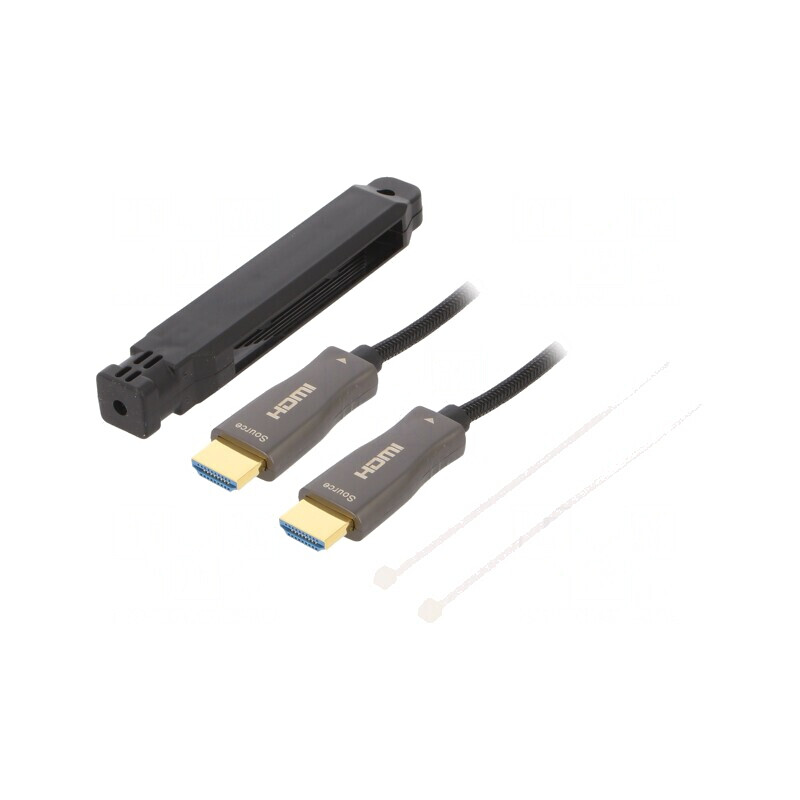 Cablu HDMI 2.0 Textil 20m Negru | Electronic-mag.ro | Componente Electronice