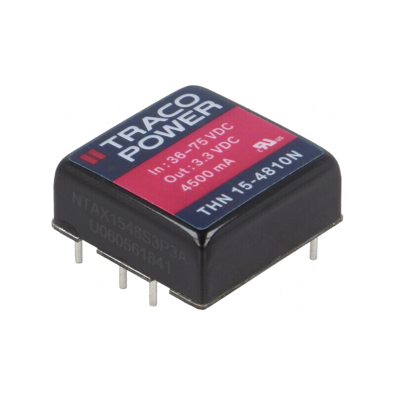 Convertor DC/DC 15W 36-75V la 3.3V 4.5A THN 15-4810N | Electronic-mag.ro | Componente Electronice Convertor DC/DC 15W 36-75V la 3.3V 4.5A THN 15-4810N | Electronic-mag.ro | Componente Electronice