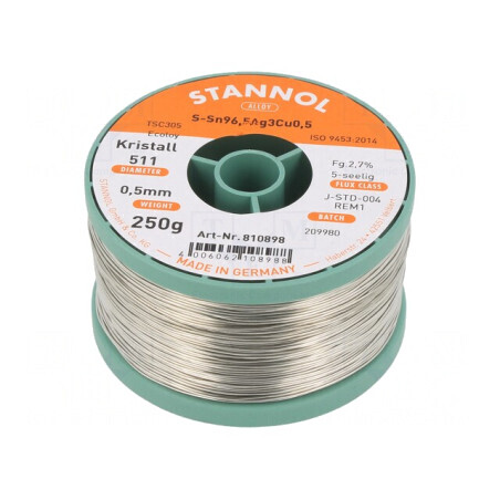 Sârmă de lipit fără plumb 0,5mm 0,25kg | Electronic-mag.ro | Componente Electronice