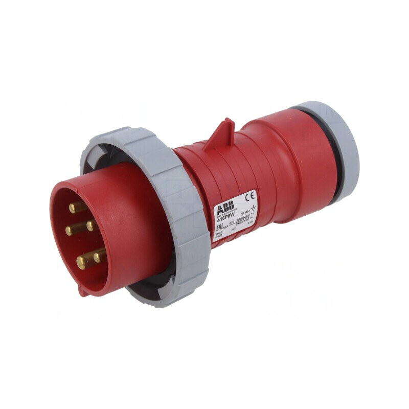 Conector alimentare AC trifazat drept pe cablu | Electronic-mag.ro | Componente Electronice