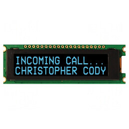 Afișaj OLED Alfanumeric 16x2 Albastru 76x24.5mm | Electronic-mag.ro | Componente Electronice