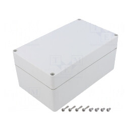 Carcasă Universală Gri 120x200x90mm PC IK08 | Electronic-mag.ro | Componente Electronice