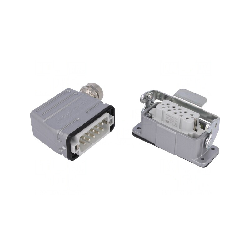 Conector: HDC tată + mamă C146 PIN: 10 10+PE dimensiune A10: cod: C146-10E0109214,  | Electronic-mag.ro | Componente Electronice