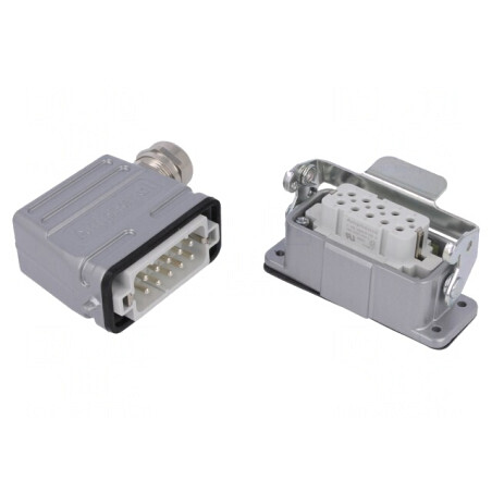 Conector: HDC tată + mamă C146 PIN: 10 10+PE dimensiune A10: cod: C146-10E0109214,  | Electronic-mag.ro | Componente Electronice