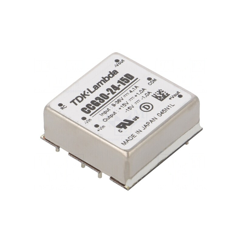 Convertor DC/DC 30W 9-36V la 15V/-15V THT | Electronic-mag.ro | Componente Electronice