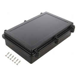 Carcasă universală aluminiu negru 173x274x66mm | Electronic-mag.ro | Componente Electronice