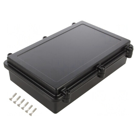 Carcasă universală aluminiu negru 173x274x66mm | Electronic-mag.ro | Componente Electronice