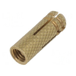 Plastic anchor | without screw | M5x20 | brass | 100pcs | 7mm | 26425