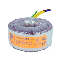 Transformator toroidal 160VA 230V 48V 3,333A cabluri