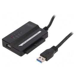 Adaptor USB pentru SATA | IDE 40pin,Soclu SATA,USB A mufă | DA-70325