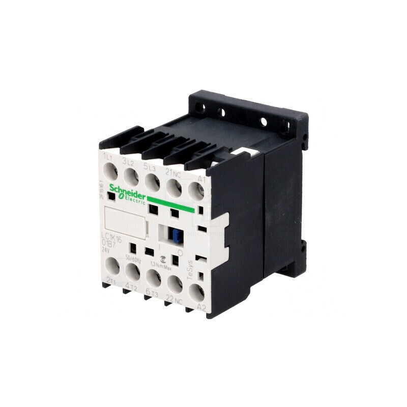 Contactor tripolar 16A 24VAC 690V NO cu contact auxiliar | Electronic-mag.ro | Componente Electronice