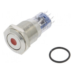 Comutator Anti-Vandalism DPDT 3A 250VAC IP67 Roșu | Electronic-mag.ro | Componente Electronice
