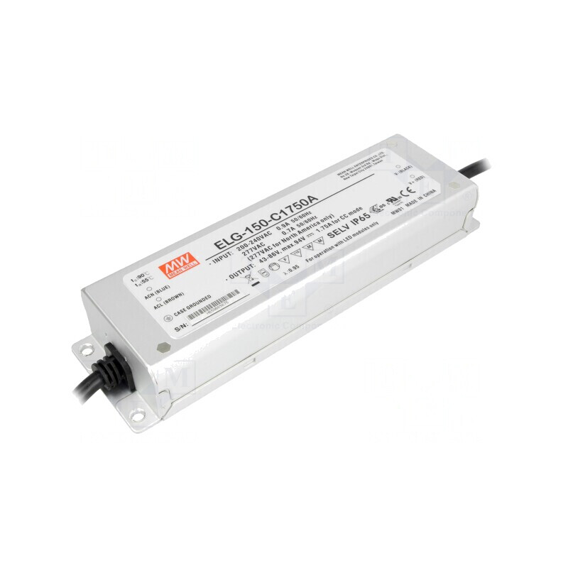 Alimentator LED 150W IP65 43-86V 875-1750mA | Electronic-mag.ro | Componente Electronice Alimentator LED 150W IP65 43-86V 875-1750mA | Electronic-mag.ro | Componente Electronice