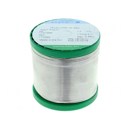 Sârmă de lipit fără plumb 1mm 0,5kg Sn99,3Cu0,7 | Electronic-mag.ro | Componente Electronice